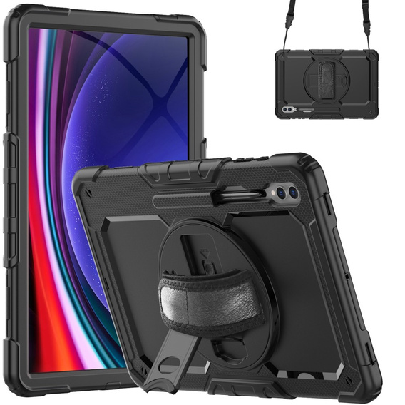 Puzdro pre Samsung Galaxy Tab S9 Ultra, pancierované ochranné, čierne