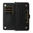 Puzdro s chlopňou pre Xiaomi Redmi A5, Crossbody Leather Wallet, čierne