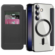 Klapkové puzdro pre Samsung Galaxy S24+ Plus, RFID Wallet MagSafe CamShield, čierne