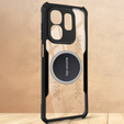 Puzdro pre Infinix Hot 50i 4G, s magnetickým štítkom, transparentné / čierne