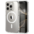 Magnetické puzdro MagSafe pre iPhone 16 Pro Max, ERBORD CrystalMag, priehľadné + sklo na displej