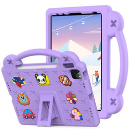 Detské puzdro pre iPad Air 10.9" 2022/2020 (5/4 gen.) / Pro 11" 2022/2021/2020 (4/3/2 gen.), Cute Patterns, so stojanom, fialové