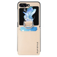 Puzdro pre Samsung Galaxy Z Flip7 FE / Z Flip6, Card Slot Ring Case, béžové