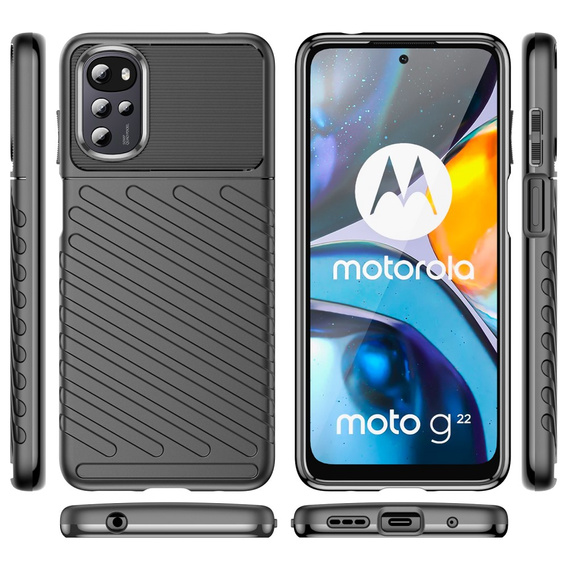 Obal na mobil pre Motorola Moto G22, Thunder, čierne