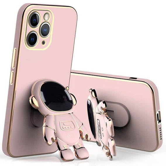 Obal na mobil pre iPhone 14 Pro Max, Astronaut, ružové rose gold