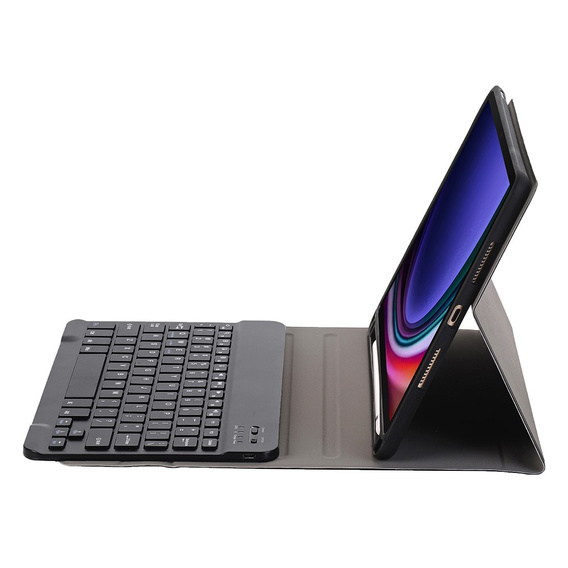 Puzdro + klávesnica Samsung Galaxy Tab S9, Leather Pen Slot, čierne