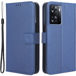 Klapkové puzdro pre Oppo A57 4G/5G, Wallet Smart Magnet, tmavomodré