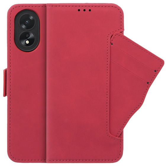 Klapkové puzdro pre Oppo A58 4G, Card Slot, červené