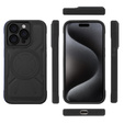 Puzdro pre iPhone 15 Pro, ERBORD Armor Mag, čierne
