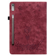 Puzdro s chlopňou pre Lenovo Tab P12, flower, červené