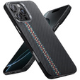 Puzdro pre iPhone 16 Pro Max, Carbon Fiber MagSafe, čierne