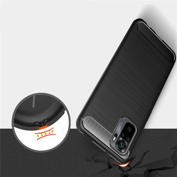 Obal na mobil pre Xiaomi Redmi Note 10 / 10S, Carbon, čierne