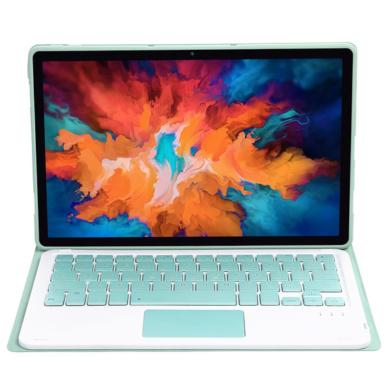 Puzdro + klávesnica Lenovo Tab P11 J606F / Tab P11 5G / P11 + Plus, TouchPad Keyboard, svetlozelené