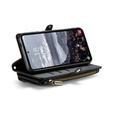 Puzdro CASEME pre Samsung Galaxy S24 FE, RFID Leather Wallet, s popruhom cez rameno, čierne