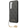 GUESS Obal na mobil pre Samsung Galaxy A55, 4G Charms Collection Hardcase, sivé