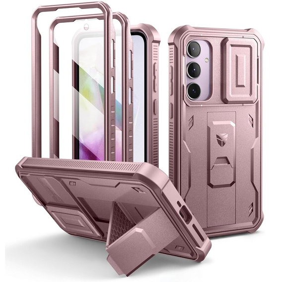 Obrnené puzdro pre Samsung Galaxy A55, Dexnor Full Body (Two Frames), ružové