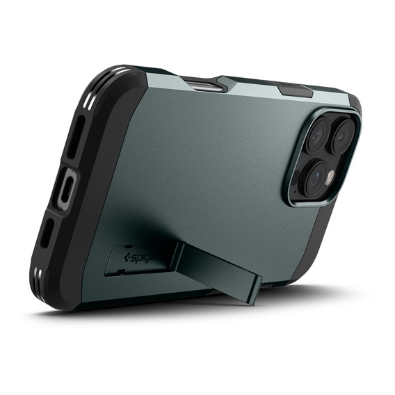 Puzdro Spigen pre iPhone 16 Pro, Tough Armor Mag MagSafe, zelený + tvrdené sklo 9H