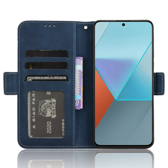 Klapkové puzdro pre Xiaomi Redmi Note 13 Pro 5G, Card Slot, modré