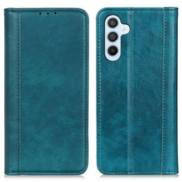 Obal na mobil pre Samsung Galaxy A55 5G, Wallet Litchi Leather, zelený
