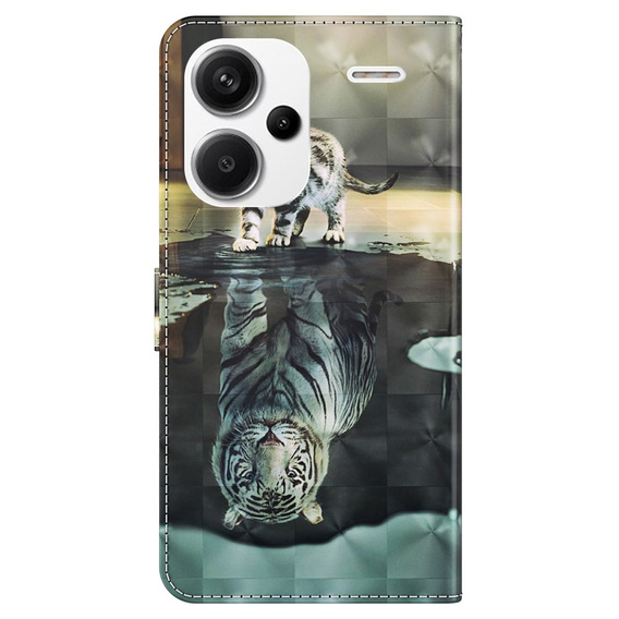 Klapkové puzdro pre Xiaomi Redmi Note 13 Pro+, Wallet, Cat & Tiger