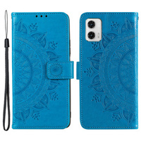 Klapkové puzdro pre Motorola Moto G73 5G, Mandala Flower, modré