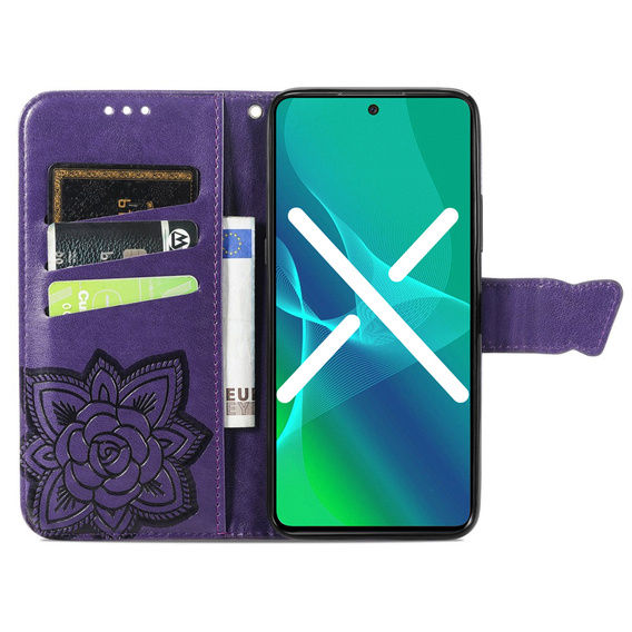 Klapkové puzdro pre Samsung Galaxy A13 4G, Butterfly, fialové
