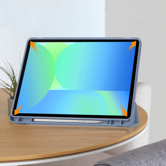 Puzdro pre Samsung Galaxy Tab S10 FE+ Plus, Smartcase s priestorom pre stylus, tmavomodré