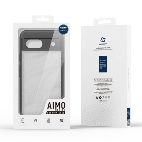 Puzdro DuxDucis pre Google Pixel 8A, Aimo case, transparentné / čierne