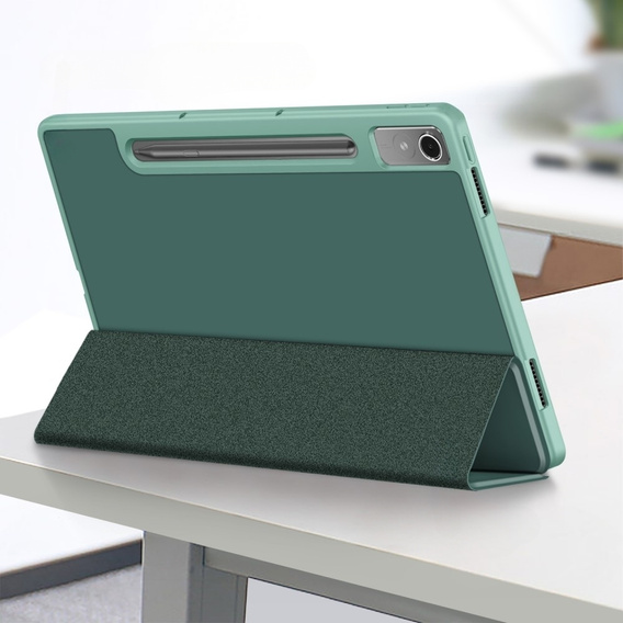 Puzdro pre Lenovo Tab P12, Smartcase s priestorom pre stylus, zelený