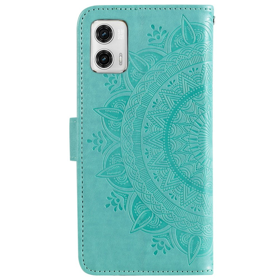 Klapkové puzdro pre Motorola Moto G73 5G, Mandala Flower, zelený