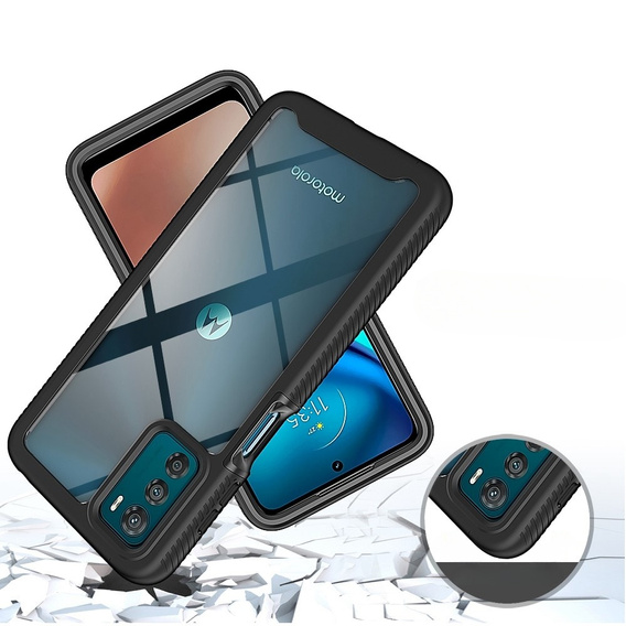 Puzdro pre Motorola Moto G42 4G, Shockproof, s fóliou, čierne