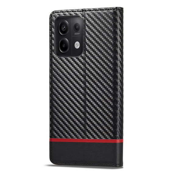 Flipové puzdro pre Xiaomi Redmi Note 13 Pro 4G / Xiaomi Redmi Note 14S / Xiaomi Poco M6 Pro 4G, Carbon LC.IMEEKE, čierne