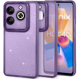 Obal na mobil pre Infinix Hot 40i, Glittery Powder, fialové