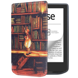 Puzdro pre PocketBook Verse / Verse Pro, Smartcase, Library girl