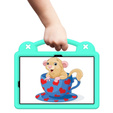 Detské puzdro pre Samsung Galaxy Tab S7/S8/S9, Cute Patterns, so stojanom, zelený