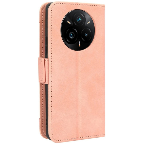 Klapkové puzdro pre Realme 14 Pro+ 5G, Card Slot, ružové