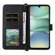 Puzdro s chlopňou pre Xiaomi Redmi A5, Crossbody Leather Wallet, čierne
