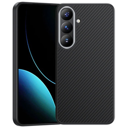 Puzdro BENKS Kevlar pre Samsung Galaxy S25, pre MagSafe, Carbon Fiber, čierne