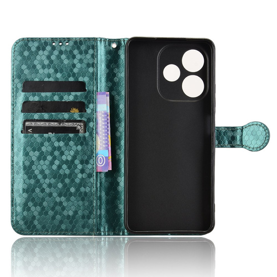 Flipové puzdro pre Oppo A5 Pro 5G, Wallet Rhombus, zelený