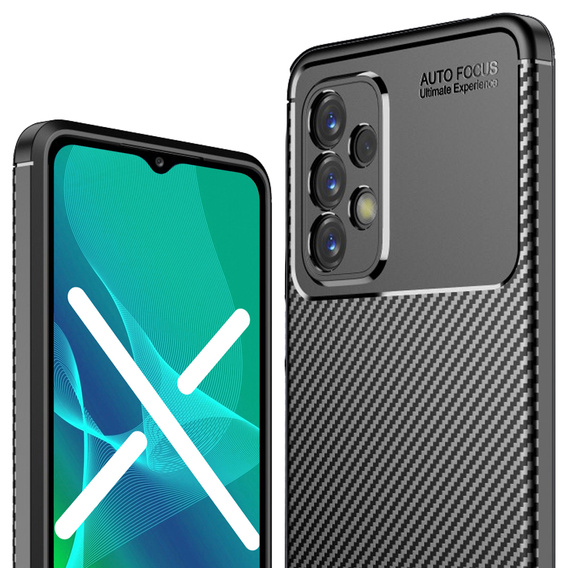 Obal na mobil pre Samsung Galaxy A53 5G, Carbon Gel, čierne