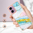Ochranné puzdro pre Motorola Moto G24 / G24 Power / G04, Marble Slim Case, modré