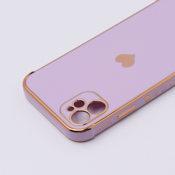 Obal na mobil pre Apple iPhone 11, Electro heart, fialové
