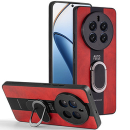 Puzdro pre Realme 12 Pro 5G / 12 Pro+ 5G, Leather Kickstand Ring, červené