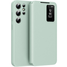 Flipové puzdro pre Samsung Galaxy S24 Ultra, Smart View Wallet, zelený