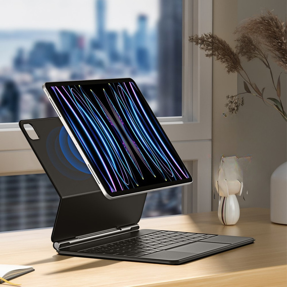 Puzdro + klávesnica iPad Pro 12.9" 2022/2021/2020 (6/5/4 gen.), Dux Ducis Keyboard TouchPad, čierne