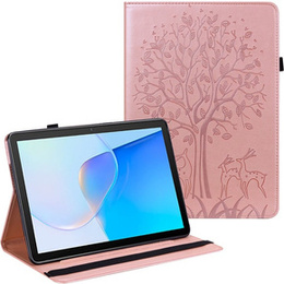 Puzdro s chlopňou pre Huawei MatePad SE 10.4, tree, ružové rose gold