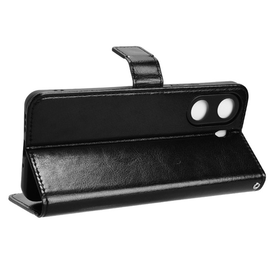 Klapkové puzdro pre Xiaomi Redmi 13C / Poco C65, Crazy Horse Wallet, čierne