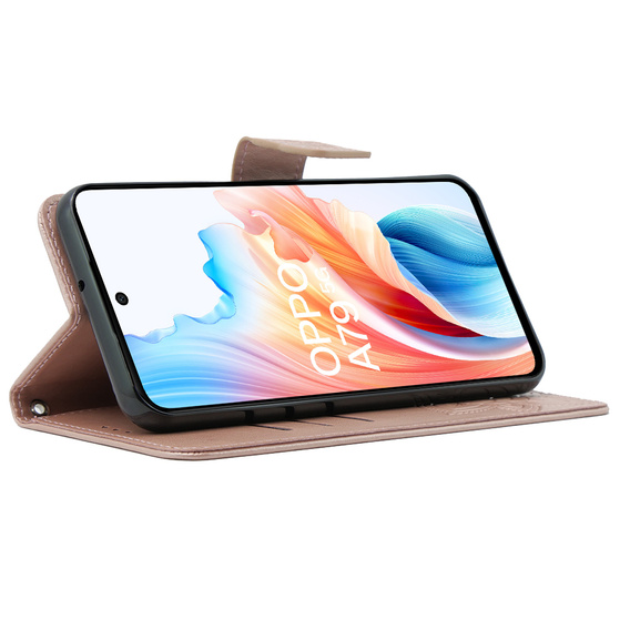 Klapkové puzdro pre Oppo A79 5G, Butterfly, ružové rose gold