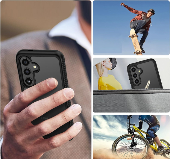 Puzdro pre Samsung Galaxy S24, Shockproof, s fóliou, čierne