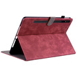 Obal na mobil pre Samsung Galaxy Tab S9, Wallet Pen Slot, červené
